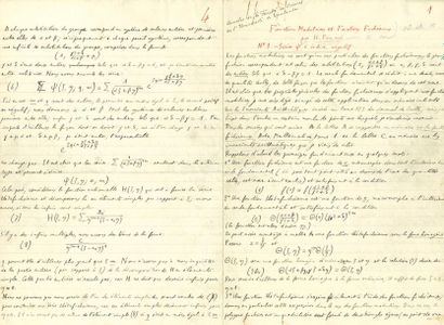 null POINCARÉ Henri (1854-1912).
Manuscrit autographe signé en tête « H. Poincaré »,...
