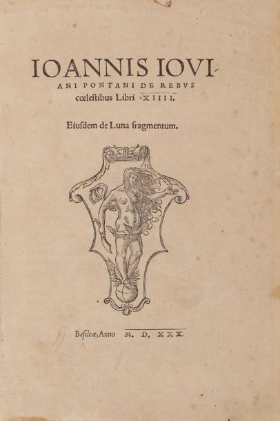 PONTANO Giovanni (1429-1503).
De rebus coelestibus...