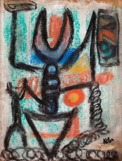 null Jean-Michel ATLAN (1913-1960)Composition, 1953Pastel. Signed lower right. 42...