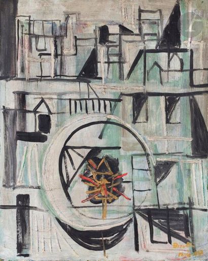 null Renato BIROLLI [italien] (1905-1959)
Notre-Dame de Paris, 1947
Huile sur toile.
Signée,...