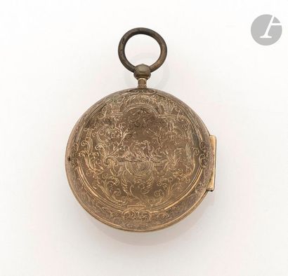 null LOUBERT à Chatellerault. Vers 1690
Montre de poche d’époque Louis XIV en métal...