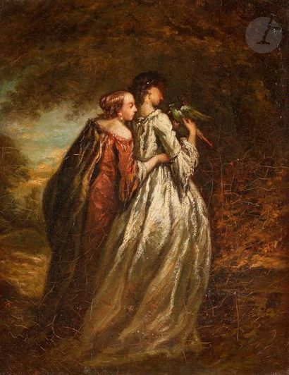 null Attribué à Henri-Charles-Antoine BARON (1816-1885)

Jeunes femmes aux roses...
