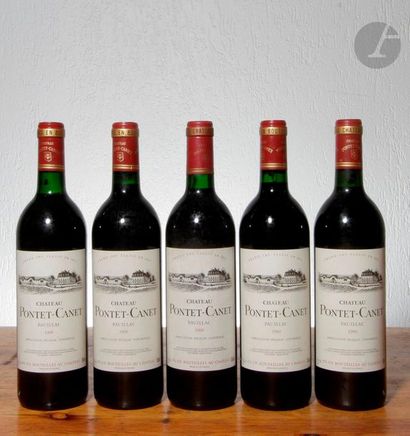 null 5 B CHÂTEAU PONTET CANET (1 B.G ; e.l.s. dont 1 e.l.a.), GCC5 Pauillac, 199...