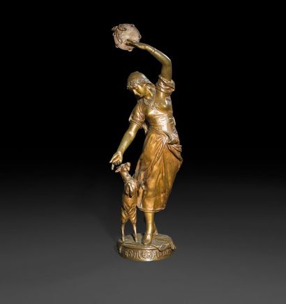 null Eugène Marioton (1857 - 1933)

Esméralda

Bronze à patine mordorée.

Signé Eug....