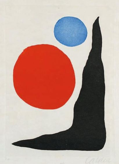 Alexander Calder (1898-1976) [Composition]. Aquatinte. 250 x 350. Impression en couleurs....