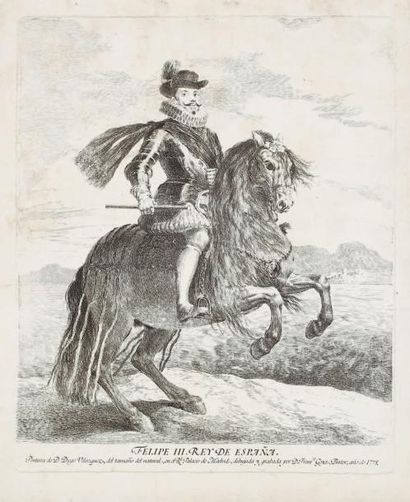 Francisco de Goya y Lucientes (1746-1828) Felipe III. Rey de España. 1778. Eau-forte...