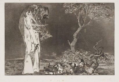 Francisco de Goya y Lucientes (1746-1828) Disparate de miedo. (Proverbios, pl. 2)....