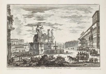 Giambattista Piranesi (1720-1778) Veduta della Piazza di Monte Cavallo (place du...