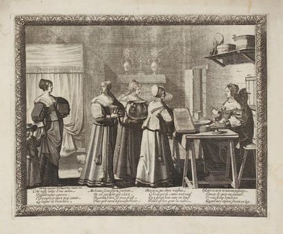 Abraham Bosse (vers 1604-1676) Le Mariage à la campagne: Les Présents à la mariée....
