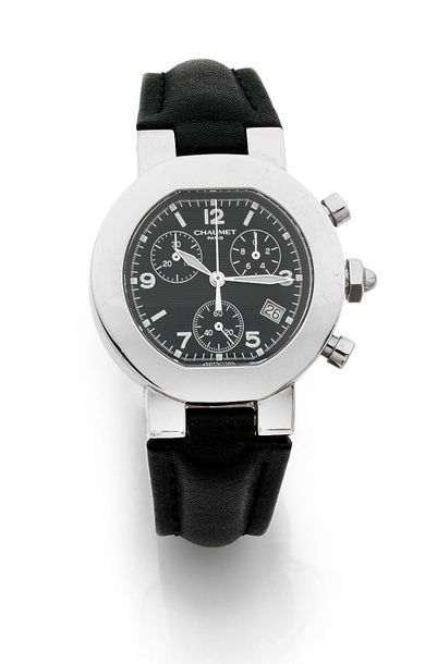null CHAUMET Style de Chaumet 
N° 322-3086 Montre bracelet en acier de type chronographe,...