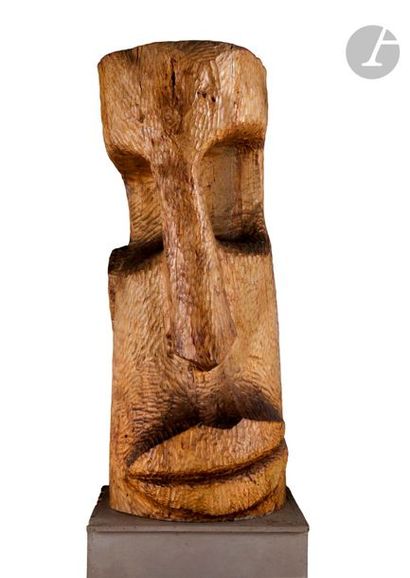 null ACHIAM (1916-2005)
Œdipe roi, 1981
Sculpture en pin - Taille directe.
Signée...