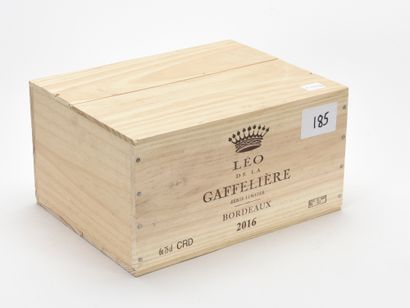 null 
6 B LÉO DE LA GAFFELIÈRE (Caisse Bois d'origine), Bordeaux, 2016



TVA récupérable...