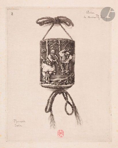 null Félix Buhot (1847-1898) 

Pharmacie ivoire. (Pl. pour Japonisme). 1885. Eau-forte....