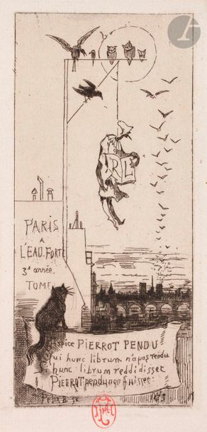 null Félix Buhot (1847-1898) 

Pierrot pendu. (Frontispice pour Paris à l’eau-forte,...