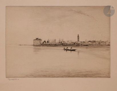 null Edgar Chahine (1874-1947) 

Venise, casin dei Spiriti. 1923. Pointe sèche. 318 x 218....
