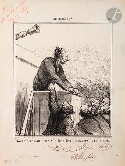 null Honoré Daumier (1808-1879) 

Bonne occasion pour vérifier les pouvoirs… de la...