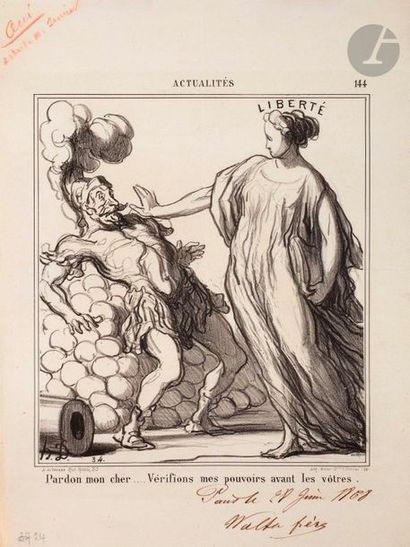null Honoré Daumier (1808-1879) 

Pardon mon cher… Vérifions mes pouvoirs avant les...