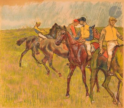null Edgar Degas (1834-1917) (d’après) 

Avant la course. 1910. Lithographie par...