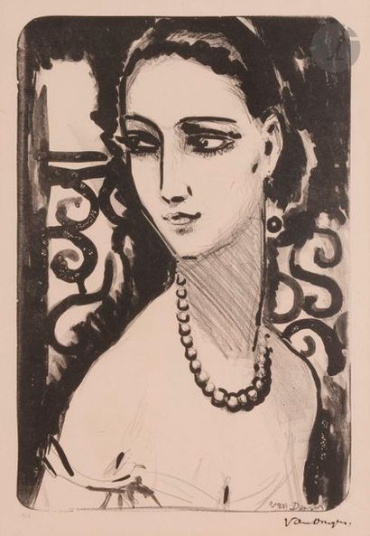 null Kees van Dongen (1877-1968) 

Le Collier de perles. 1924. Lithographie. 255 x 375....