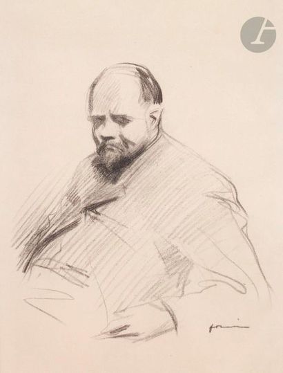 null Jean-Louis Forain (1852-1931) 

Portrait de Vollard (de face, tourné vers la...