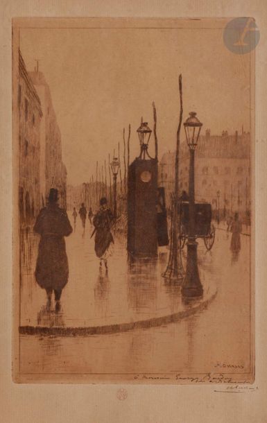 null Henri Guérard (1846-1897) 

Avenue Trudaine. 1872. Eau-forte. 160 x 230. Bertin...