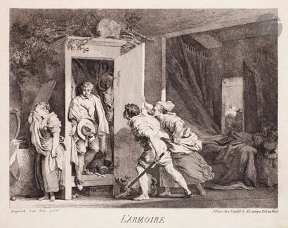 null Jean-Honoré Fragonard (1732-1805) 

L’Armoire. 1778. Eau-forte. 520 x 420. Baudicour...