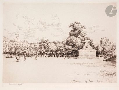 null Eugène Béjot (1867-1931) 

Les Tuileries, 2e pl. 1926. Eau-forte. 275 x 205....