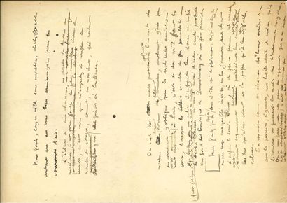 null Jacques RIGAUT. Manuscrit autographe, New York..., [vers 1918-1922] ; 1 page...