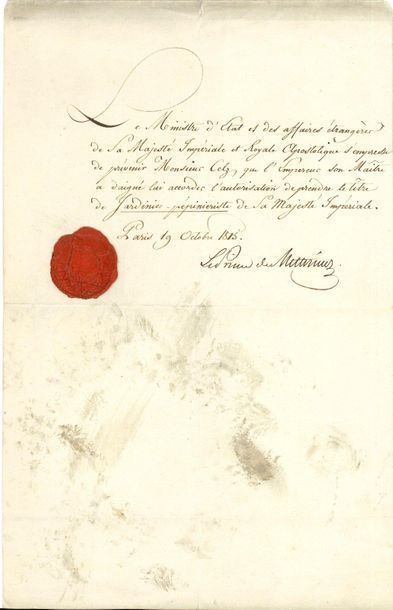 null Clemens, prince de METTERNICH (1773-1859) diplomate et homme d'État autrichien....