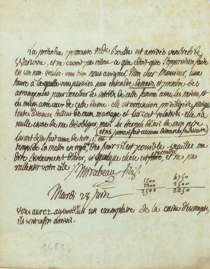 null Honoré-Gabriel de Riquetti, comte de MIRABEAU (1749-1791) le grand orateur des...