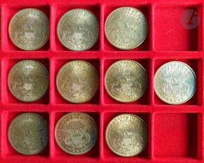 null 10 pieces of $20 gold. Liberty type.
1869 - 1873 - 1888 S - 1890 S - 1895 S...