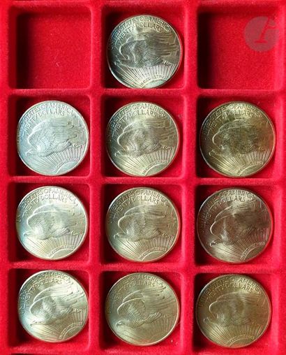null 10 pièces de 20 Dollars en or. Type Saint Gaudens

1908 - 1922 - 1924 (2) -...