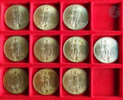 null 10 pièces de 20 Dollars en or. Type Saint Gaudens.

1908 (2) -1924 (3) - 1926...