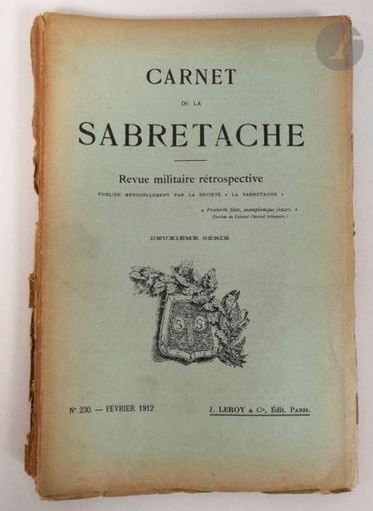 null Les carnets de la sabretache

Lot comprenant :

- 1907 (année incomplète) :...