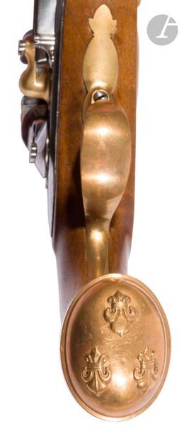null Paire de pistolets à silex de garde du corps du Roi, 2e modèle, 1815.

Canons...