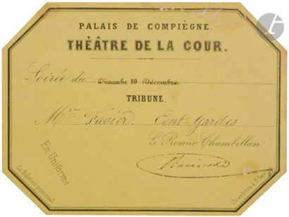 null Invitation au palais de compiègne du Cent-garde favier

Palais de Compiègne...