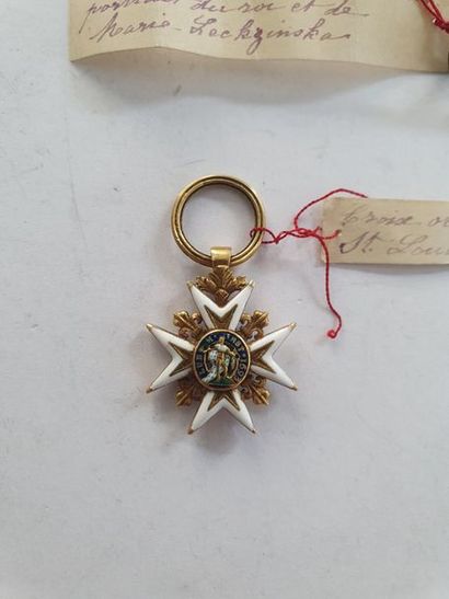  FRANCE ORDER OF SAINT-LOUIS Louis XVI period knight's cross in reduction. In gold...