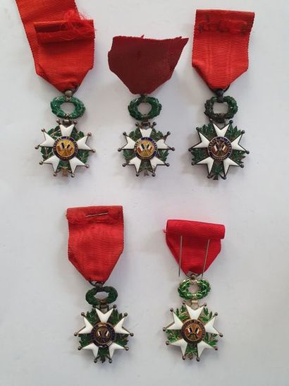 null FRANCE 
Set of 5 legions of honour: four from the 3rd Republic period (three...