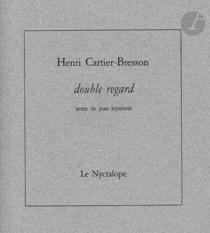 null CARTIER-BRESSON, HENRI (1908-2004)
Double regard.
Le Nyctalope, Amiens, 1994.
In-8...