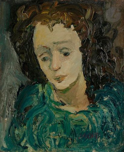 null Gabriel DAUCHOT (1927-2005)
Édith Piaf, vers 1948
Huile sur toile.
Signée en...