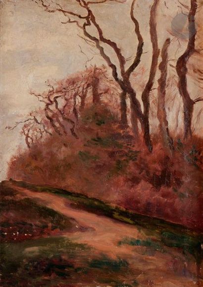 null Georges LACOMBE (1868-1916)Road, circa 1886-90Oil on canvas. Bears the stamp...