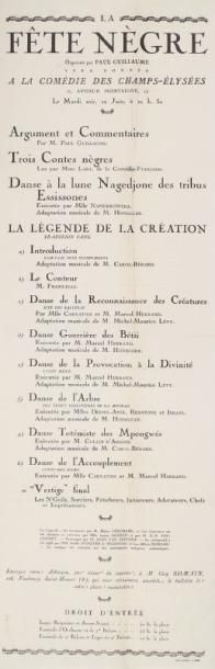 Jean-Émile Laboureur (collection de) La Fête Nègre, organisée par Paul Guillaume,...