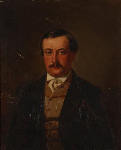Julius Geertz (1837-1902) Le Bel Émile (portrait du père de l'artiste, âgé de 26...