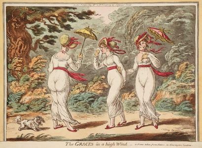 James Gillray (1757-1815) The Graces in a High Wind - a Scene taken from Nature,...