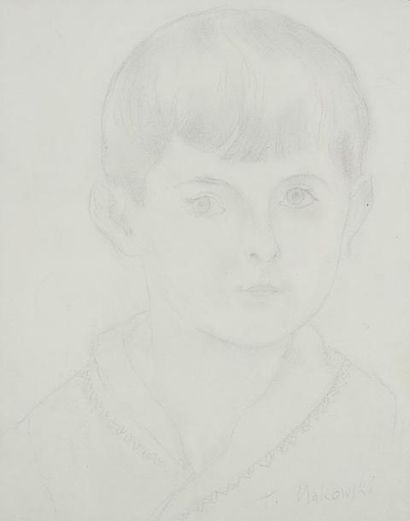 Tadé ou Tadeusz Makowski (1882-1932) Portrait de François Laboureur, fils de l'artiste,...