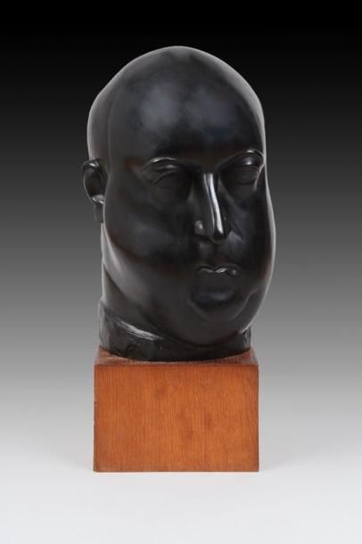 Chana Orloff (1888-1968) Portrait de Jean-Émile Laboureur. Épreuve en bronze patiné,...