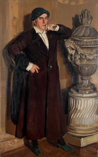 Antonio ORTIZ-ECHAGÜE (1883-1942) Portrait de Lucien Guitry, 1898. Huile sur toile,...