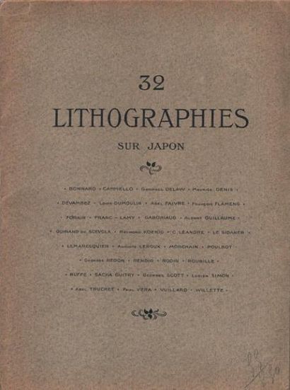 null ALBUM. 32 Lithographies sur Japon (S.l.n.d. [1916]). Petit in-4 de [1-32] feuilles...