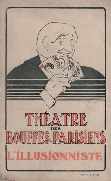 [Sacha GUITRY] 3 Programmes, 1917. Programmes illustrés du Théâtre des Bouffes-Parisiens...