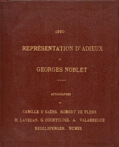 Georges NOBLET (1854-1932) Programme: Représentation d'adieux de Noblet, Théâtre...